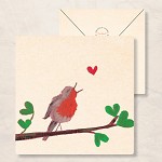 vierkante
dubbele wenskaart
met envelop